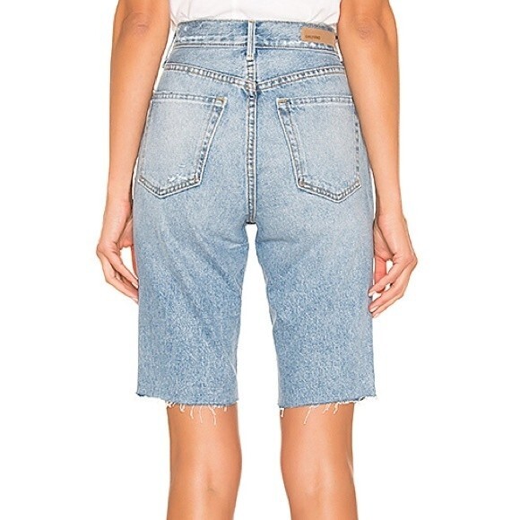 Grlfrnd Beverly One For The Road Denim Long Bermuda Boyfriend Jean Shorts 26 - Picture 4 of 16